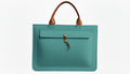 Tannero Professional Felt Laptop Bag, Brown Leather Handles, Business Briefcase, Upto 15.6 inch laptop (Teal)