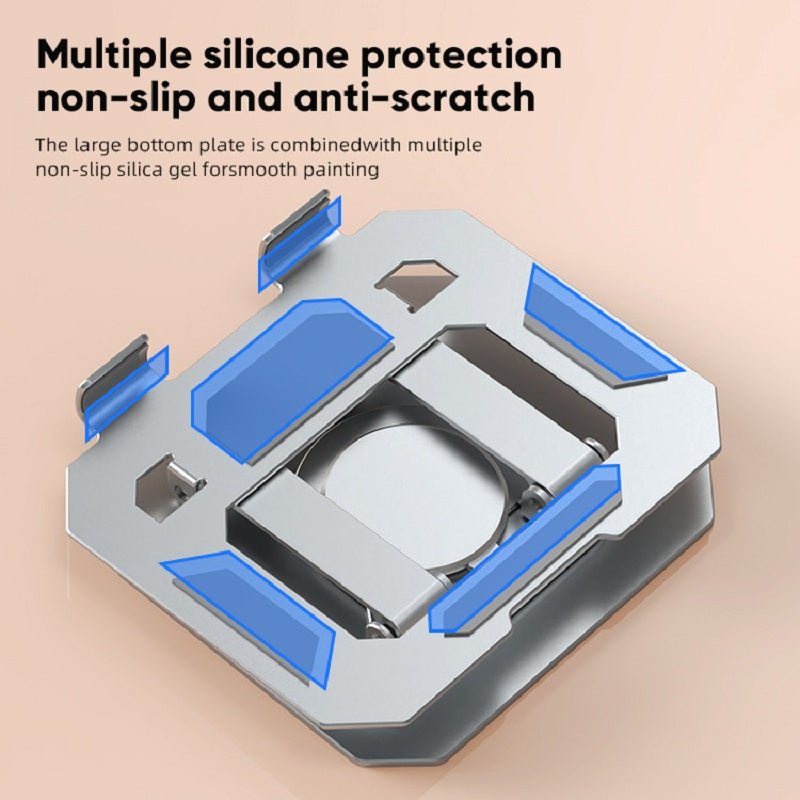 Tannero Silver Carbon Steel 360-Degree Rotating Adjustable Tablet Stand for iPad, Samsung Galaxy Tab, Lenovo Pad