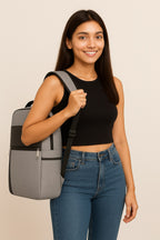 Tannero Urban Series Grey Laptop Backpack | Ultra-Light Travel, School & Office Bag with Breathable Straps & Strong Zippers