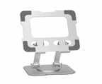 Tannero Silver Carbon Steel 360-Degree Rotating Adjustable Tablet Stand For All Tablets